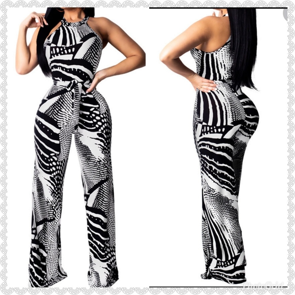 Sexy high neck jumpsuit